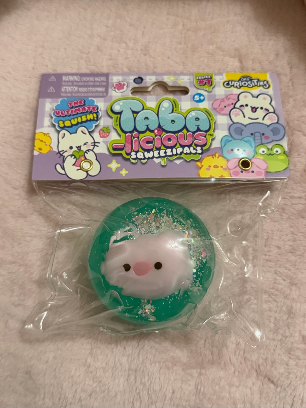 Tabalicious Sqweezipals Green Taba Squishy Ball with Pig Inside